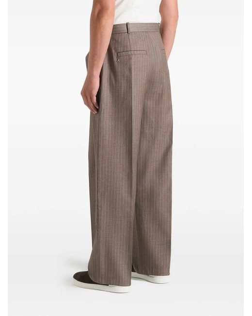 Manière De Voir Brown Charles Wide Fit Wrap Leg Tailored Pants for men