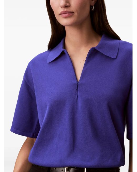Calvin Klein Blue Zip-Up Jumper
