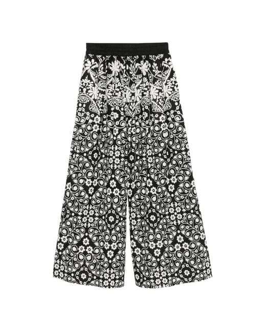 Weekend by Maxmara White Palanca Floral-Print Palazzo Pants