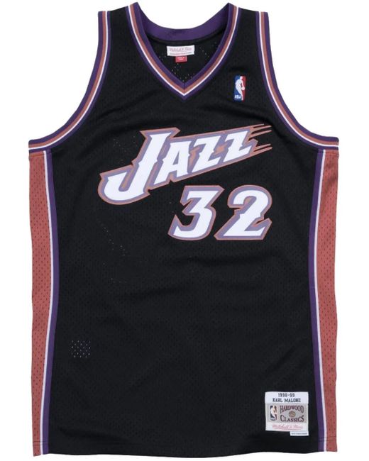 メンズ Mitchell & Ness "nba Jazz 96-97 Karl Malone" Swingman トップ Black