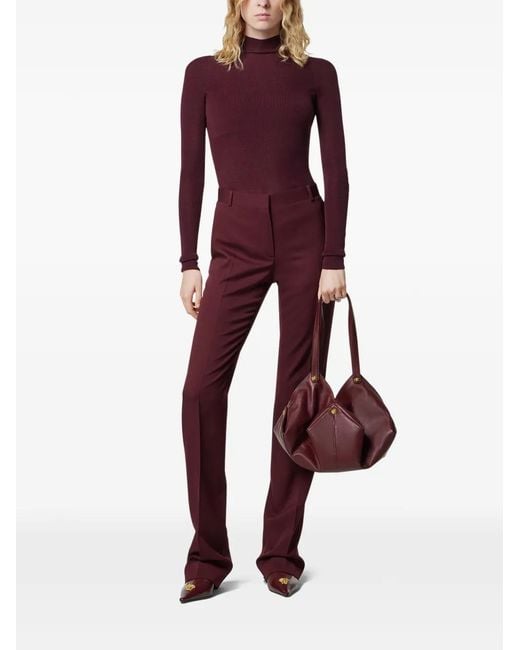 Versace Purple Protea Nappa Shoulder Bag