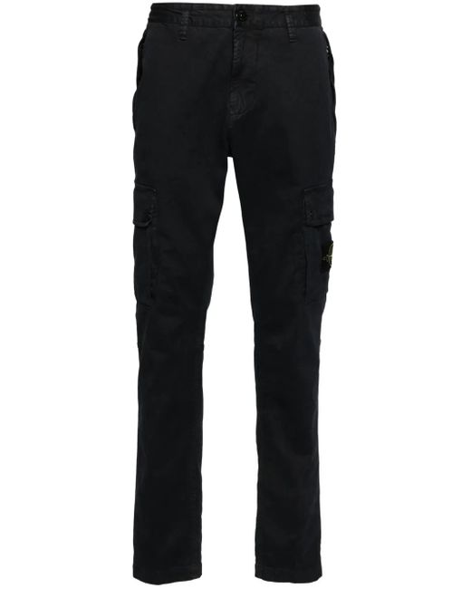 Cargo Con Applicazione Compass di Stone Island in Black da Uomo