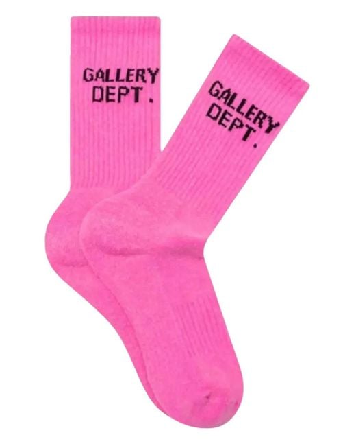 メンズ GALLERY DEPT. ロゴ 靴下 Pink