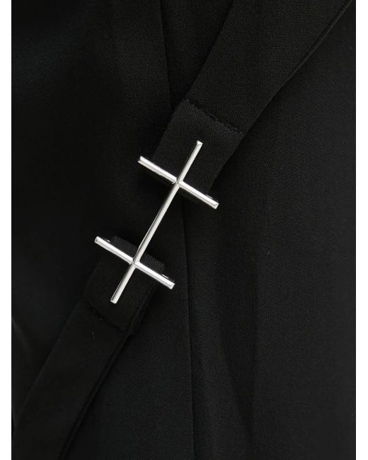 HELIOT EMIL Black Strap-Detail Trousers