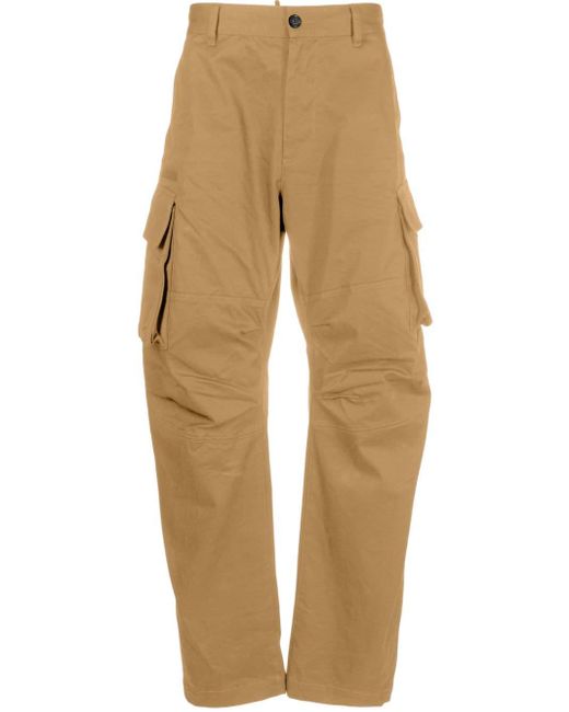 DSquared² Natural Logo Patch Cargo Trousers for men