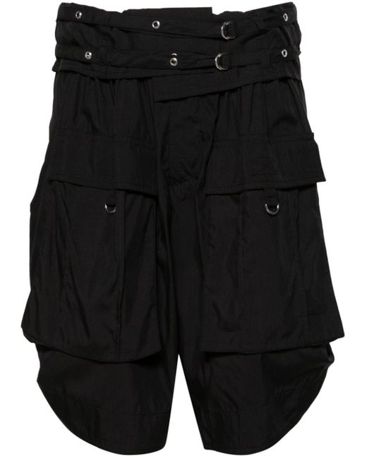 Isabel Marant Black Heidi Low-rise Belted Shorts