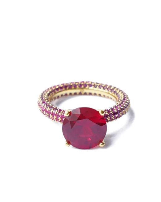 Izabel Display Pink Mega Circle Pavé Ring