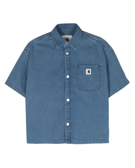 Camisa vaquera Lovilla con manga corta Carhartt de color Blue