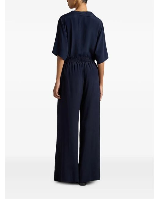 Momoní Blue Aspen Pleated Palazzo Pants