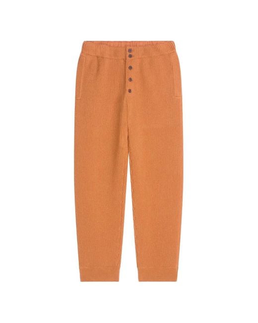Dries Van Noten Orange Wool Pants for men