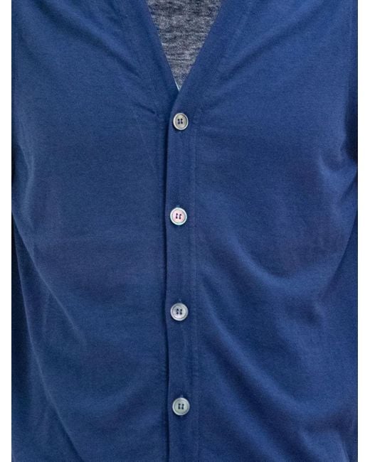 Zanone Blue Button-Fastening Vest for men