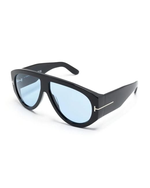 Tom Ford Blue Bronson Pilot-Frame Sunglasses