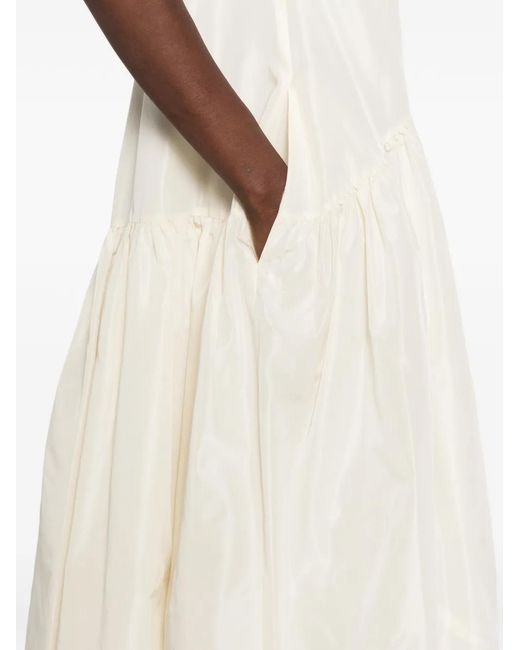 Simone Rocha White Crystal-Embellished Midi Dress