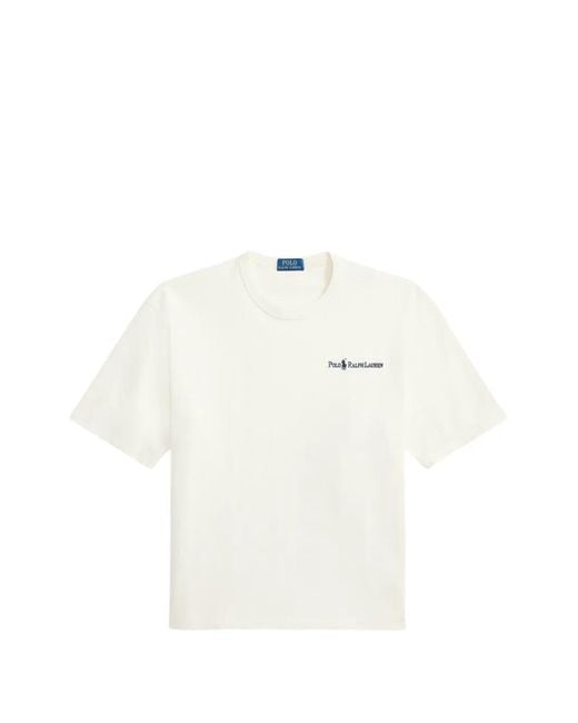 Polo Ralph Lauren White Relaxed-Fit Cotton Jersey T-Shirt With Embroidered Logo for men