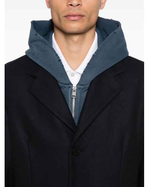 Cappotto Con Revers Classici di Sandro in Blue da Uomo