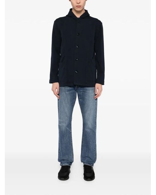 Kiton Blue Hooded Jacket for men