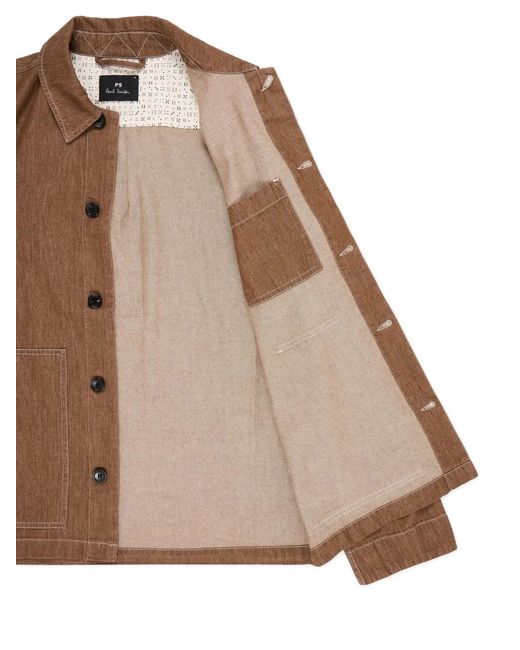 Paul Smith Brown Buttoned Denim Jacket for men