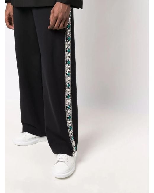 Balmain Blue Side-Detail Trousers for men