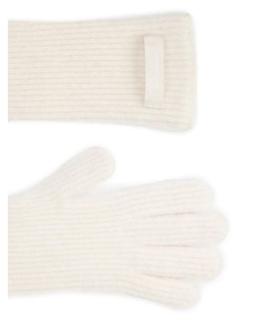 Jacquemus White Logo-Patch Gloves