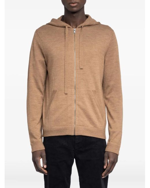 メンズ Zadig & Voltaire Clash ジップアップ パーカー Natural