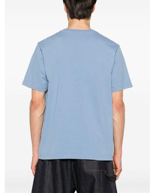 Maison Kitsuné Chillax Fox T-Shirt in Blue für Herren