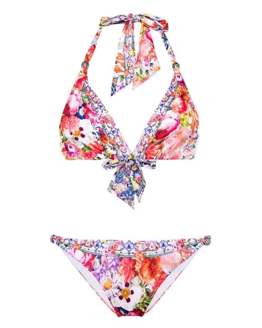 Camilla White Dutch Is Life Floral-print Bikini
