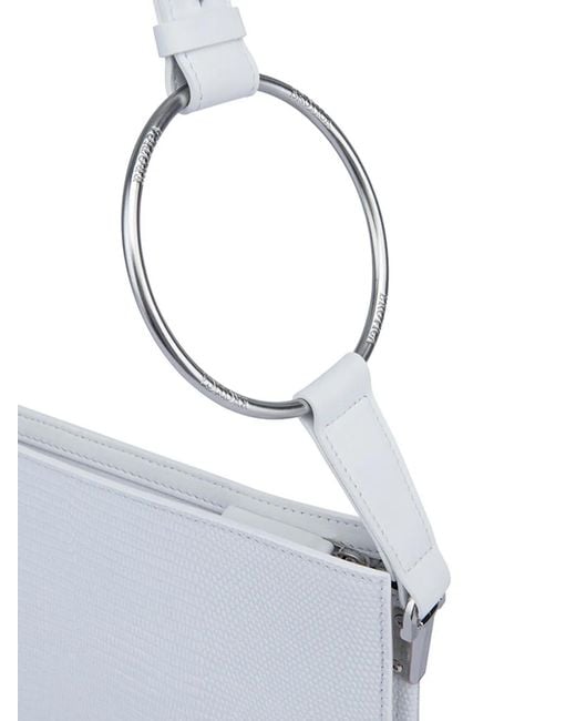 Dondup White Ring-Detail Tote Bag
