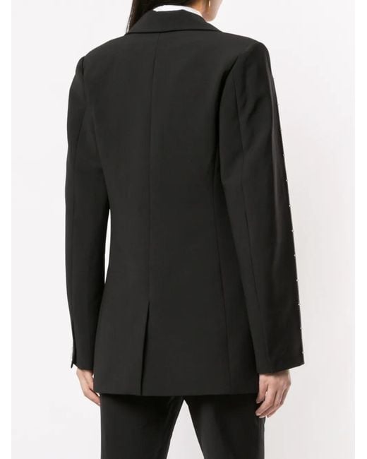 Ellery Black Stud-Embellished Single-Breasted Blazer