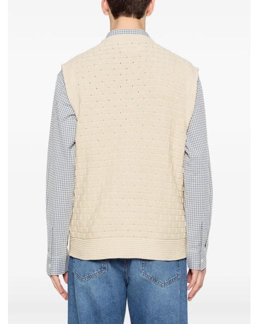 NN07 Natural Reece V-Neck Vest for men