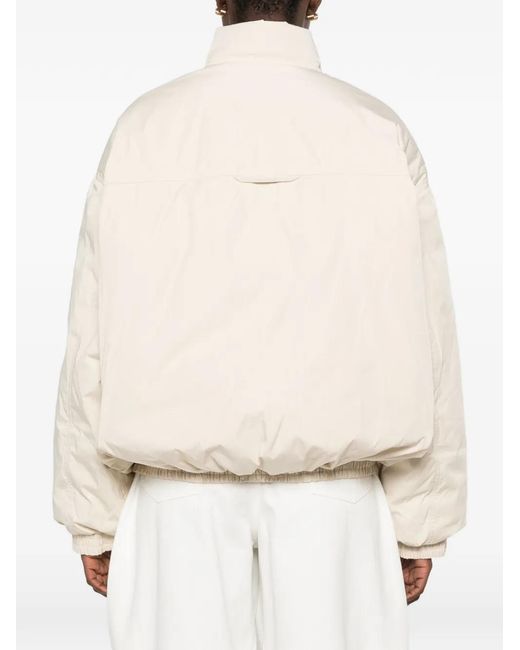 LAMRONS Natural Zip-Up High-Neck Jacket