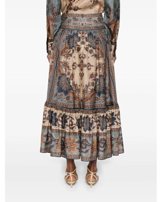 Midi Skirts Zimmermann de color Multicolor