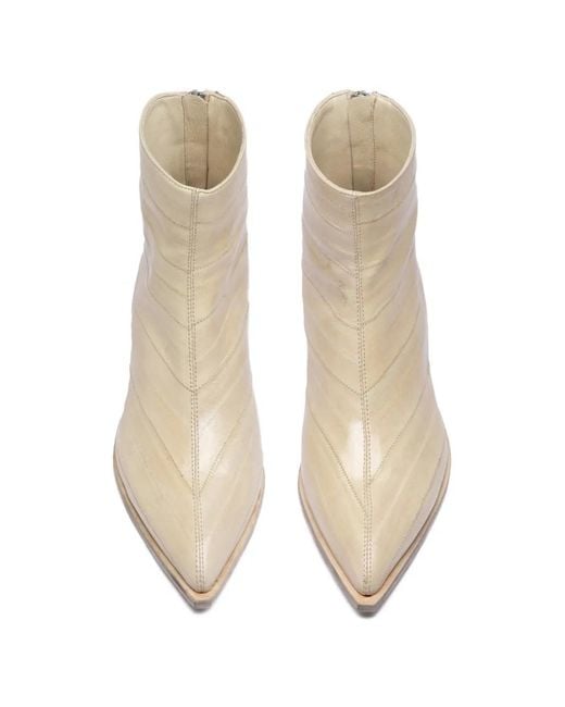 Officine Creative White Noelie Dd 109 Pointed-Toe Ankle Boots