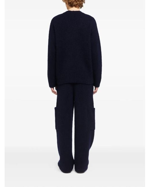 Maglione A Girocollo Con Finitura Spazzolata di Alanui in Blue da Uomo