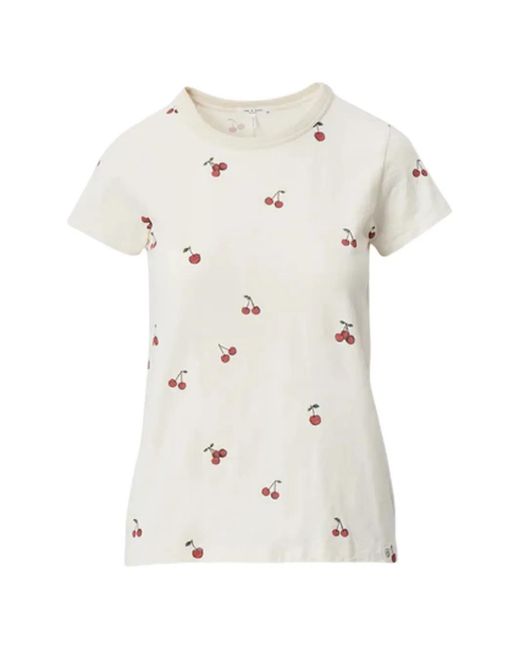 Rag & Bone White Cherry-Print T-Shirt