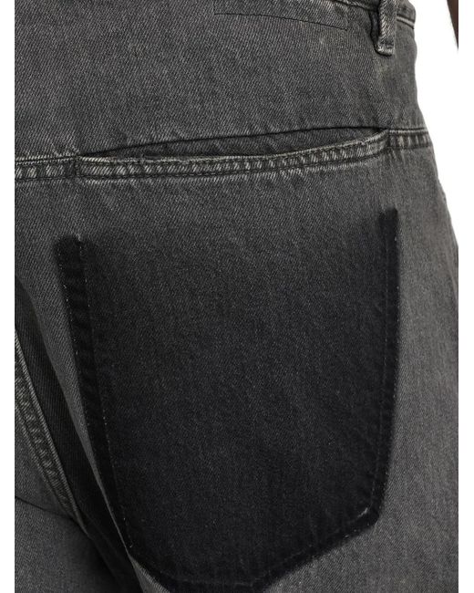 Attachment Gray Faded-Effect Panelled Jeans for men