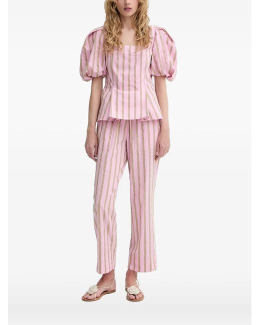 Stine Goya Pink Balloon-Sleeve Top