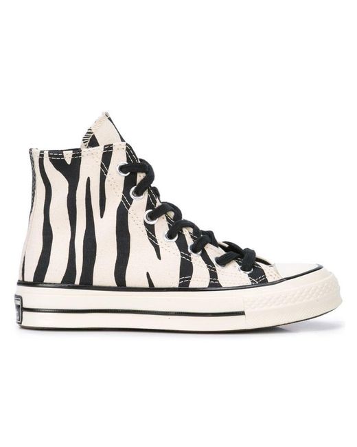 zebra print high top converse