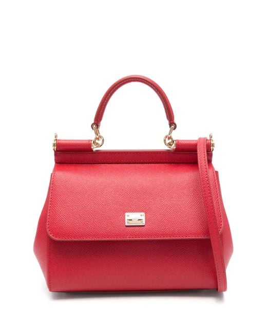 Dolce & Gabbana レザー トートバッグ Red