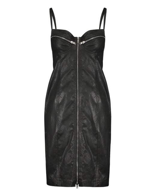 Jeremy Scott Black Coated Mini Dress