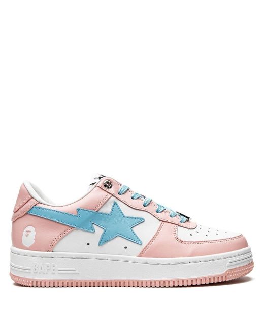 A Bathing Ape Pink Bape Sta Low-top Sneakers