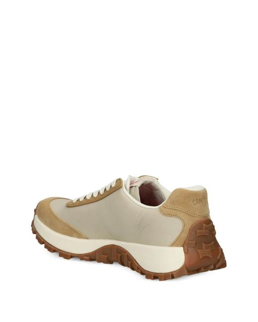 Camper White Suede-Panel Sneakers for men