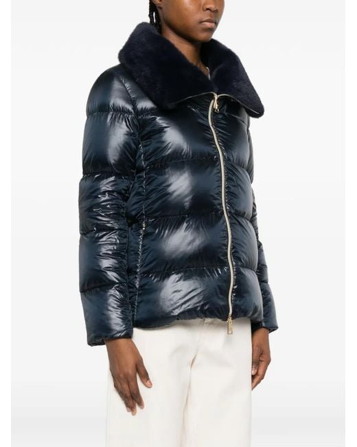 Herno Blue Long-Sleeve Padded Jacket