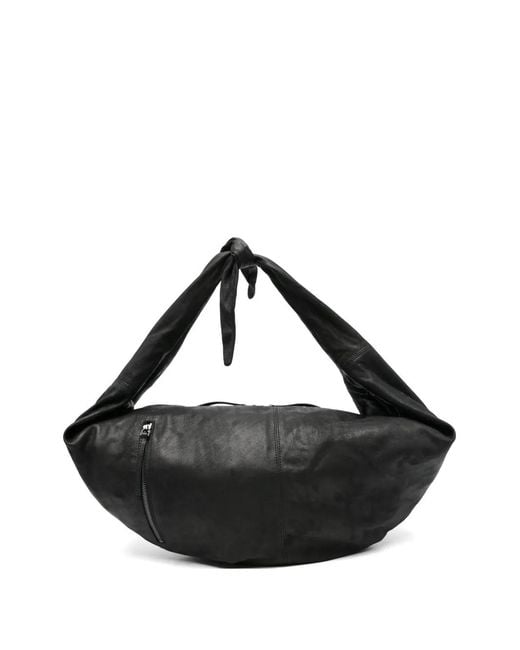 AUTENTICA 504 Black Knot Zip Leather Backpack