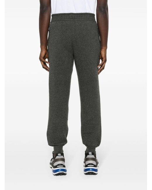 Versace Gray Medusa-plaque Knitted Track Pants for men