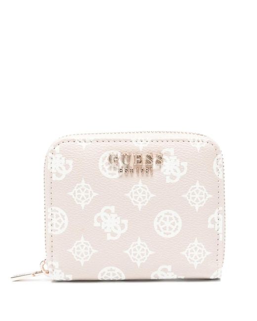 Guess White Laurel Mini Wallet