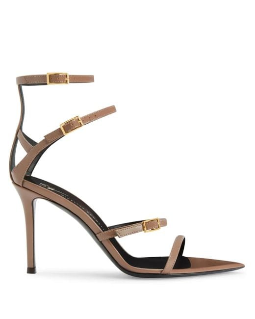 Giuseppe Zanotti Metallic Intriigo Abely 105Mm Leather Sandals