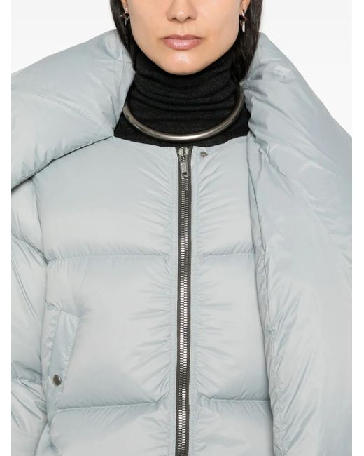 Piumino Con Collo A Imbuto di Rick Owens in Blue