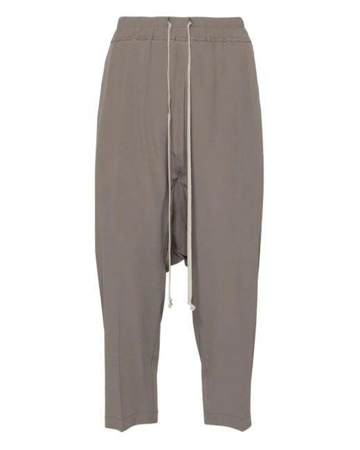 Rick Owens ドローストリング クロップドパンツ Gray