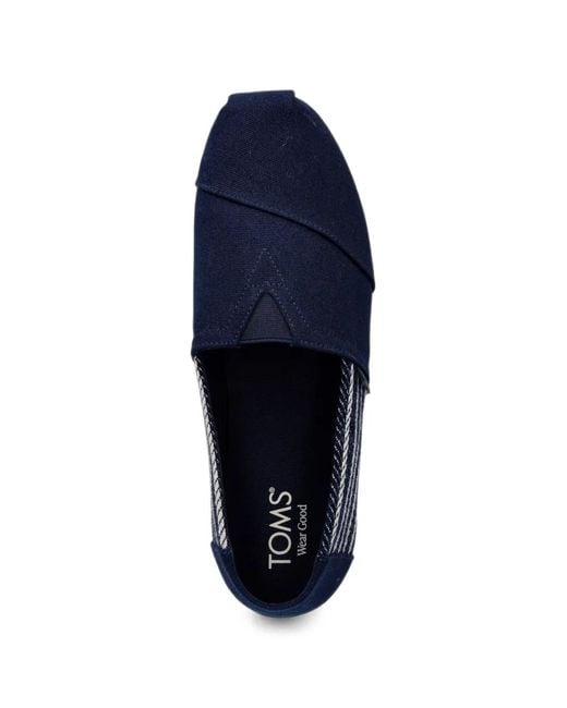 TOMS Blue Rope-Pattern Slip-On Espadrilles for men