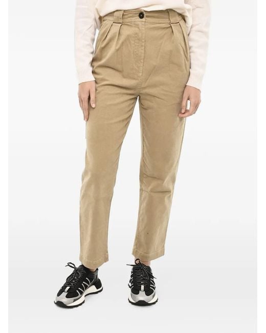 Woolrich Natural Double-Pleat Cargo Pants